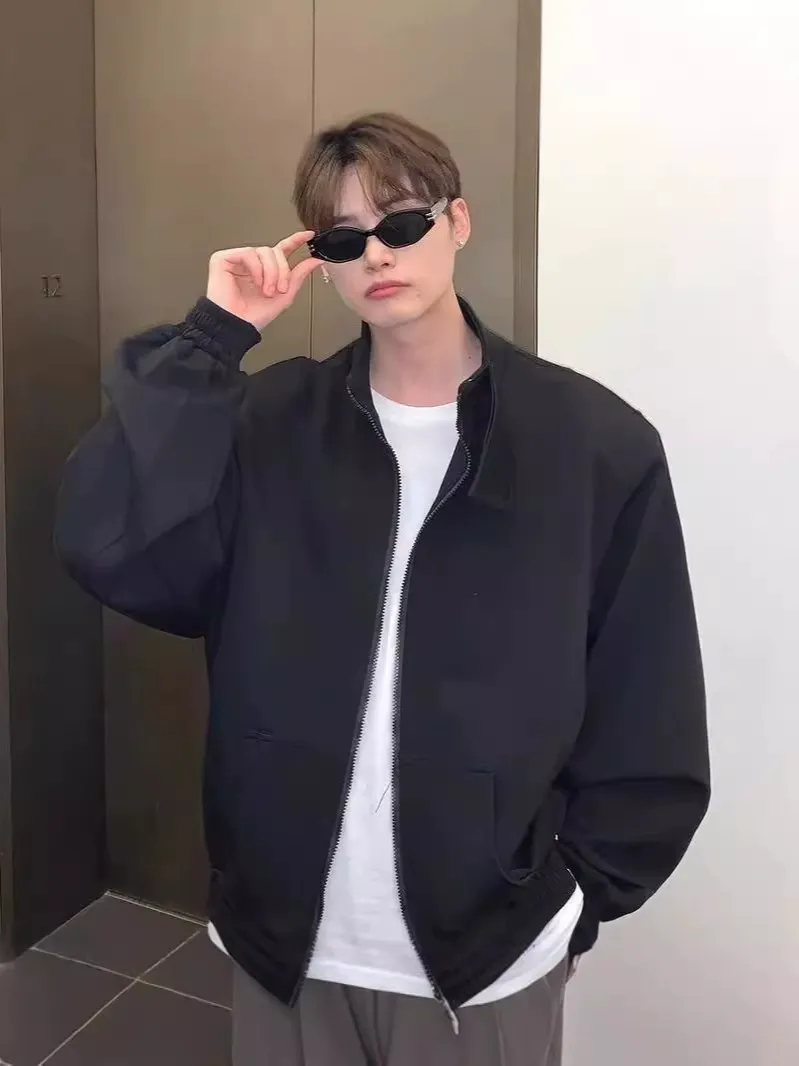 セットアップ スタンドネック 長袖 カジュアル ジャケット+長ズボン