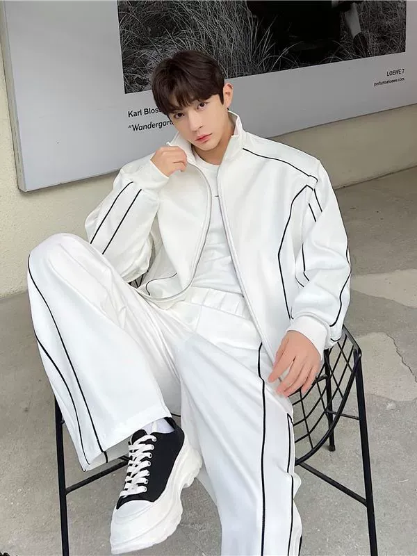 セットアップ カジュアル カッコイイ 人気 ジャケット ワイドパンツ セット