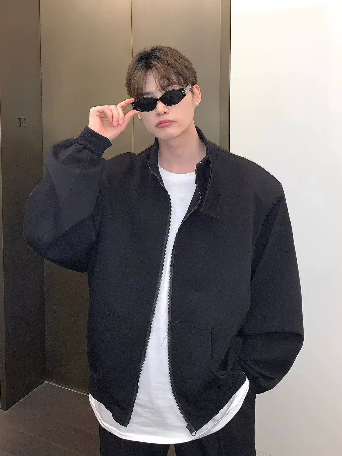 セットアップ カジュアル 折り襟 ジャケット+ボトムス 二点セット