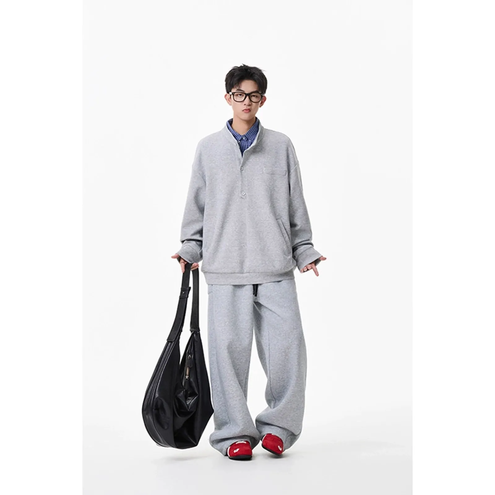 セットアップ カジュアル トレーナー+ルーズ ボトムス 二点セット