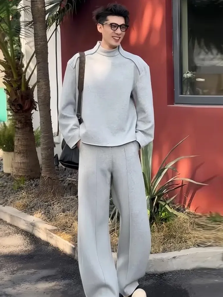 セットアップ スタンドネック カッコイイ トレーナー+カジュアルパンツ セット