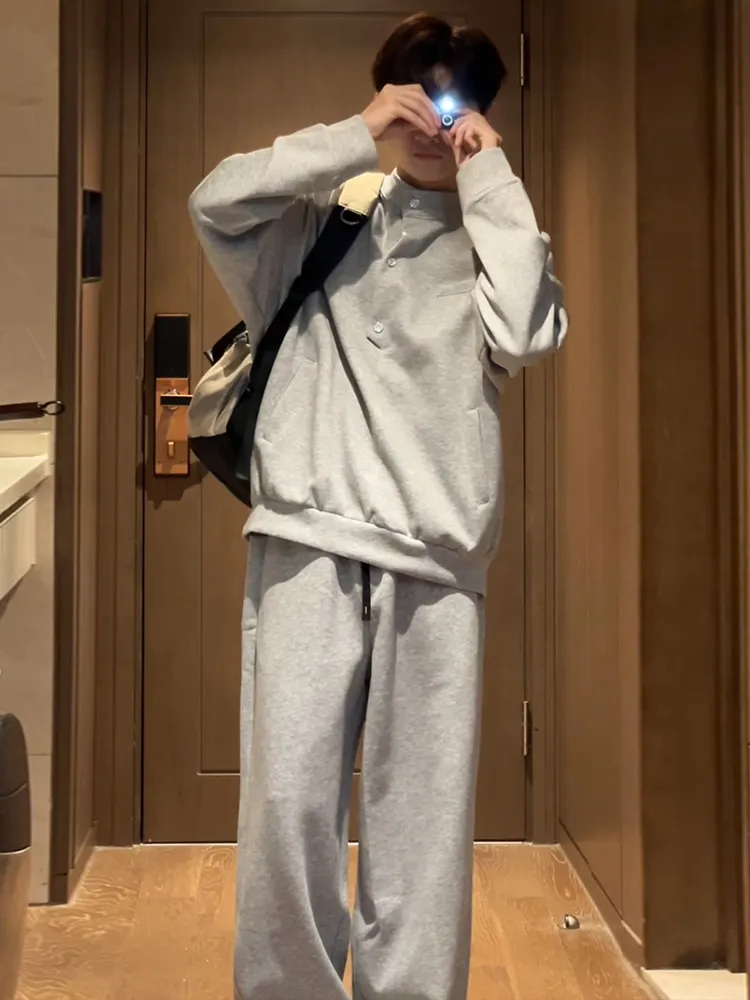 セットアップ レトロ カジュアル トレーナー+ボトムス 二点セット