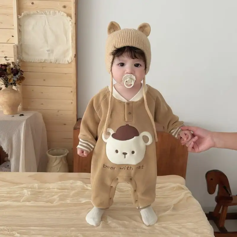 【66-100cm】ビッグベア暖かいロンパース