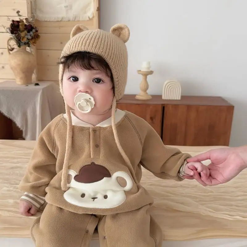 【66-100cm】ビッグベア暖かいロンパース