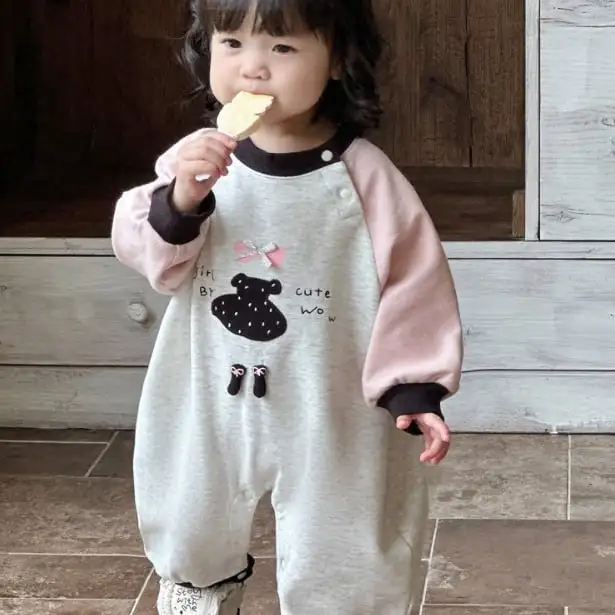 【66-90cm】カラーバリ キュート ロンパース