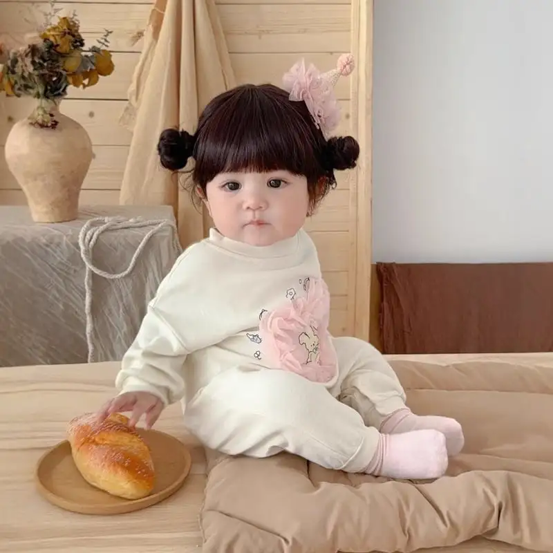 【66-90cm】キュートウサギロンパース