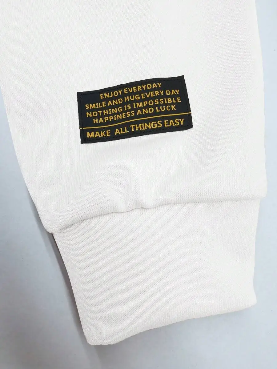 オーバーサイズ メンズ レターパッチ スウェットシャツ