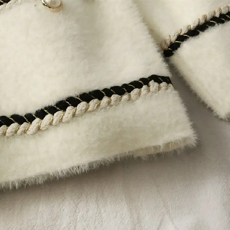 トップス ニットセーター 2色展開 ミンク風 定番 長袖