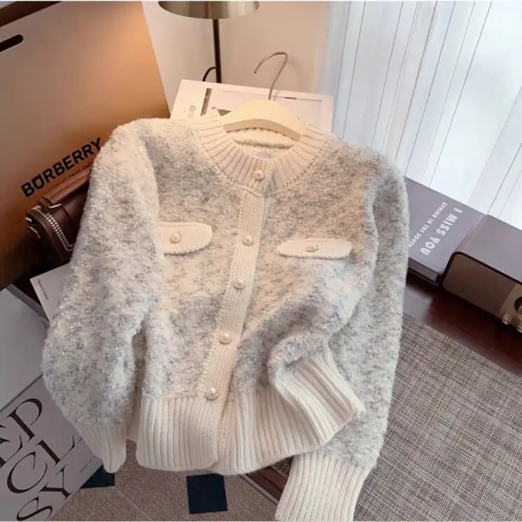 トップス セーター カーディガン 4色展開 カラフル 長袖