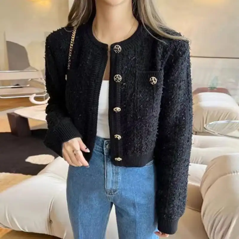 カーディガン ニットセーター シングルブレスト 気質満点