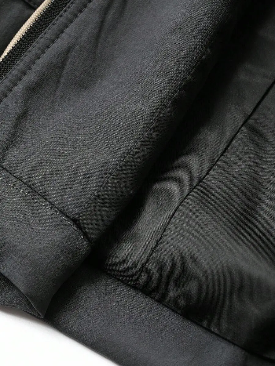 パッチワーク カラーブロック装飾 ラインとレター刺繍 ストリートウェア ジャケット セット