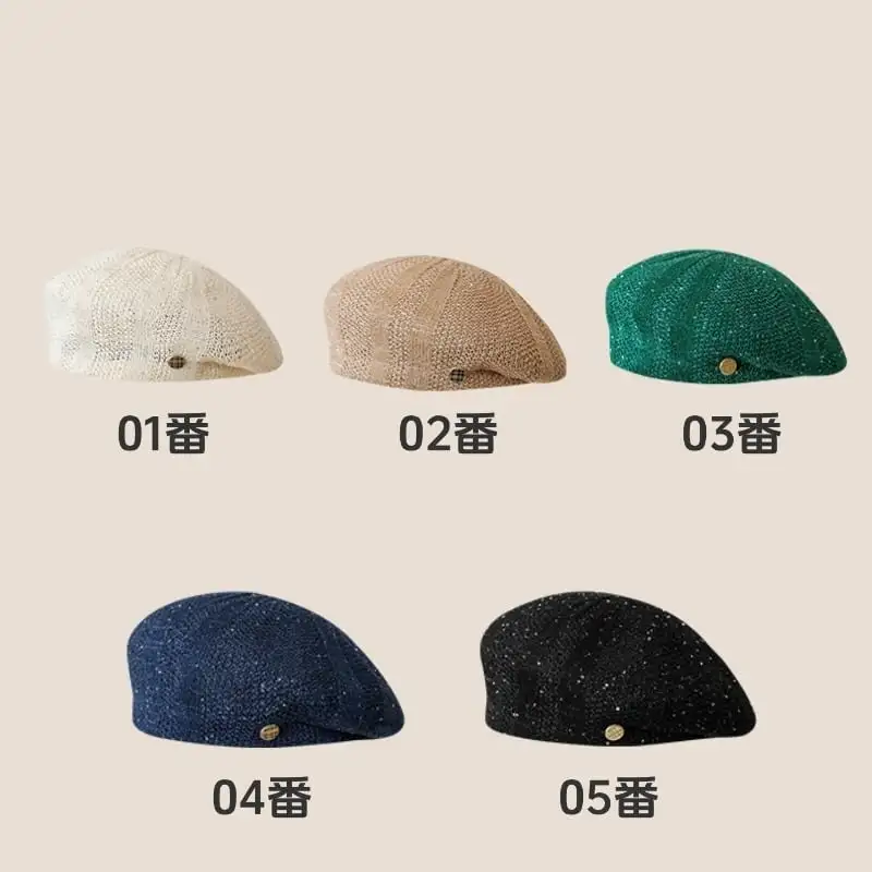 帽子 5色展開 ベレー帽 スパンコール キラキラ デート ブラック