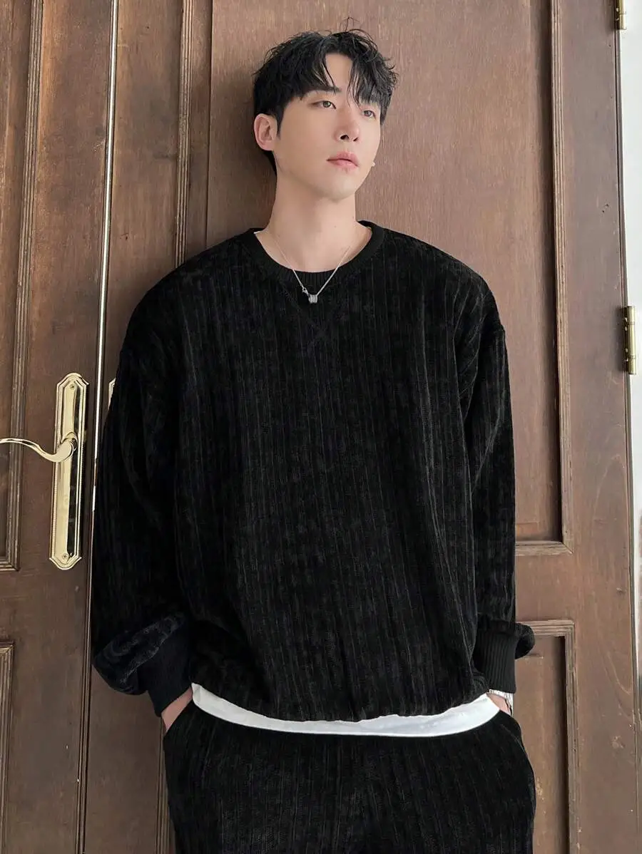 セット 無地 クルーネック スウェットシャツ スウェットパンツ