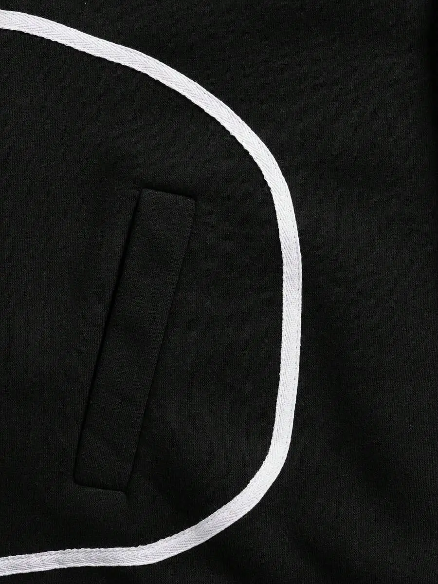 ルーズフィット コントラスト ジャケット ワイドレッグパンツ 2点セット