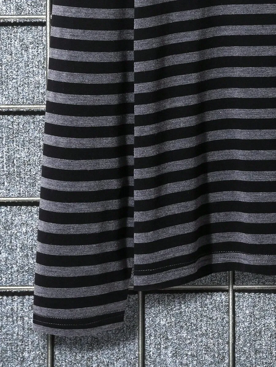 メンズ カジュアル ストライプ 長袖 Tシャツ