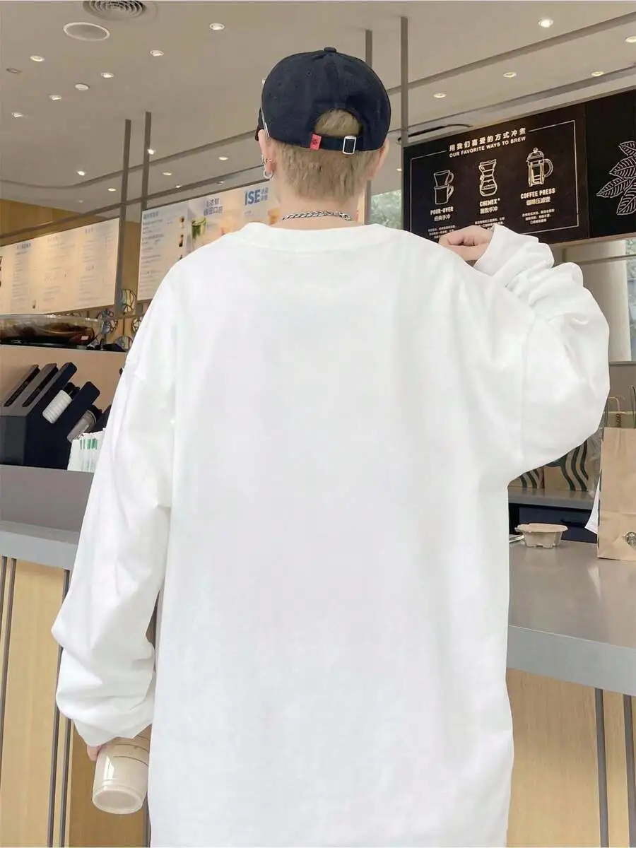 長袖 Tシャツ ラウンドネック 通気性 スウェット プルオーバー デイリー