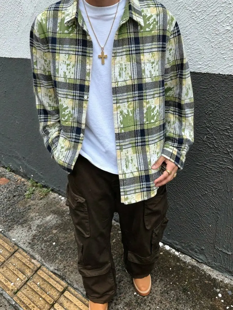 シャツ 長袖 合わせやすい ファッション カジュアル