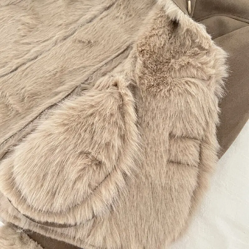 アウター コート シングルブレスト 暖かい フェミニン ブラウン