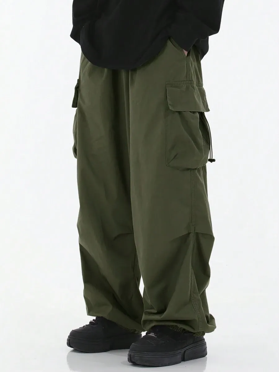 カジュアル  ルーズ  ワイドレッグ カップル アウトドア ストリートストレートパンツ