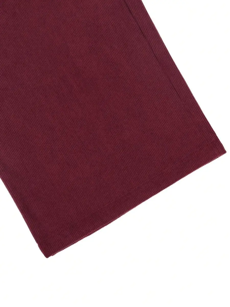 メンズ ルーズフィット ワイドレッグ コーデュロイパンツ