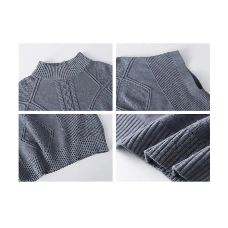 3colors 重ね着コーデ ニット アラン編み バットスリーブ 2点セット