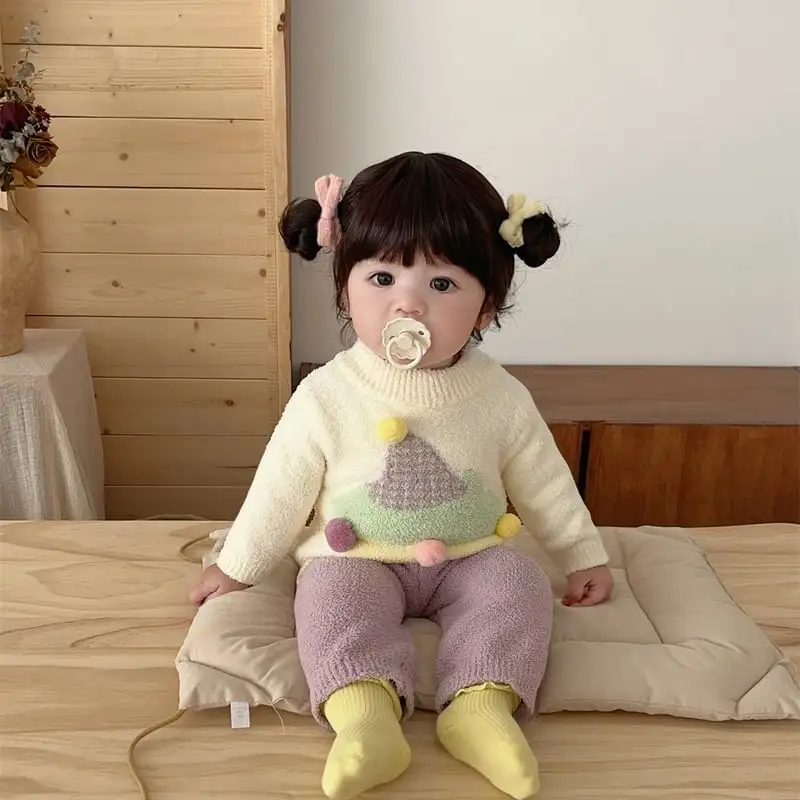 【66-100cm】可愛いカラーバリもこもこセットアップ