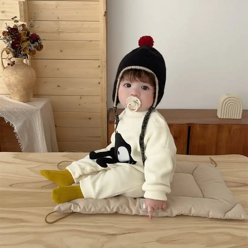 【66-100cm】スマイルポケット付きロンパース