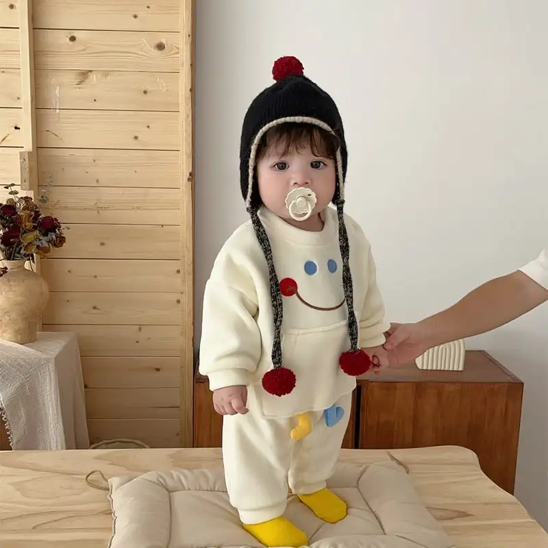 【66-100cm】スマイルポケット付きロンパース