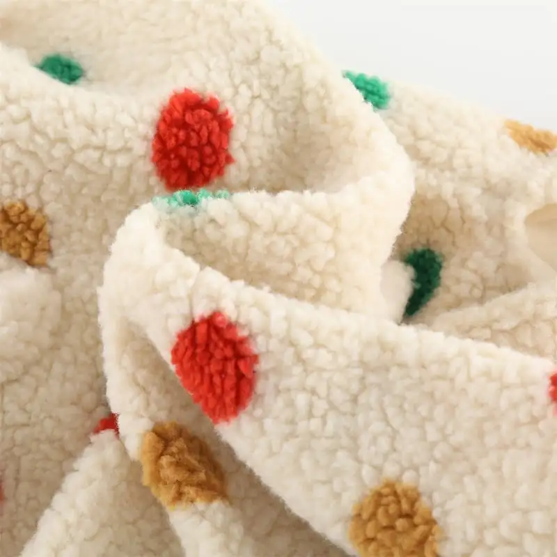 【66-100cm】暖かいカラフルドットオールインワン