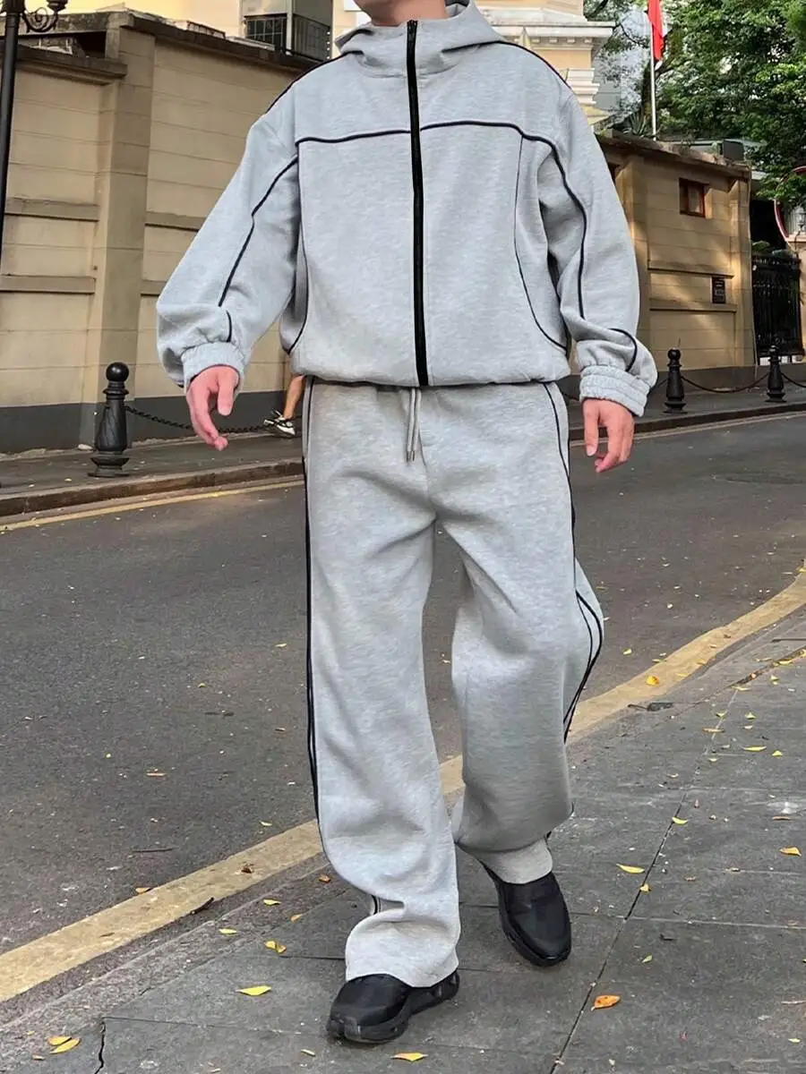 パーカー パンツ セット ルーズフィット カジュアルスポーツ 2点セット