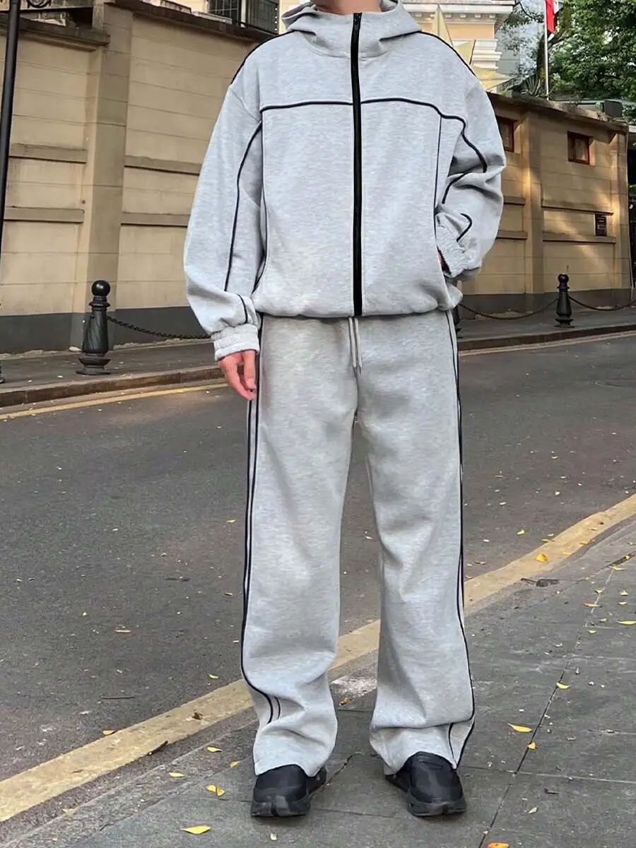 パーカー パンツ セット ルーズフィット カジュアルスポーツ 2点セット