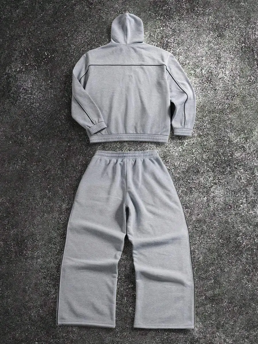 パーカー パンツ セット ルーズフィット カジュアルスポーツ 2点セット