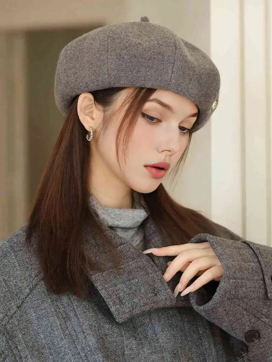 無地 ベレー帽 カジュアル 軽量 快適