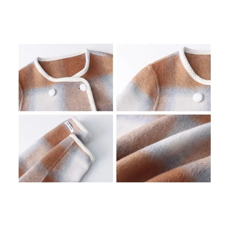 アウター ジャケット 配色 ダブルブレスト フランス風 長袖