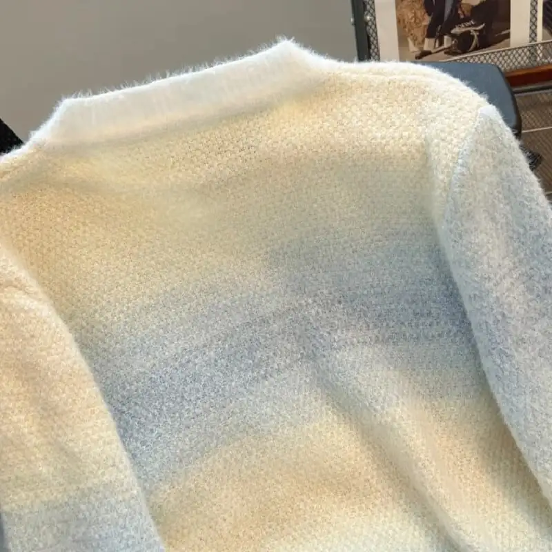 トップス セーター 配色 シンプル 蝶結び