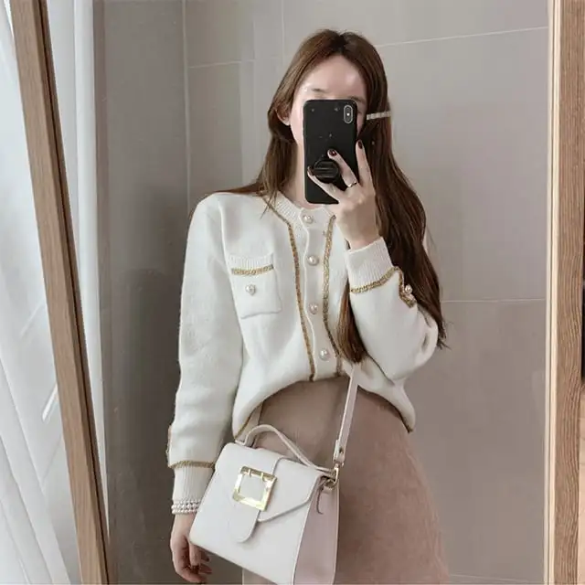 トップス カットソー シングルブレスト 長袖 Vネック 着まわし抜群 シンプル 個性