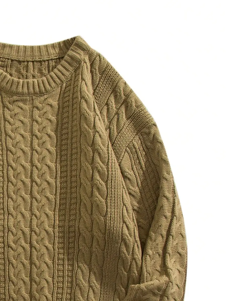 メンズ オーバーサイズ ドロップショルダー ルーズフィット カジュアルセーター