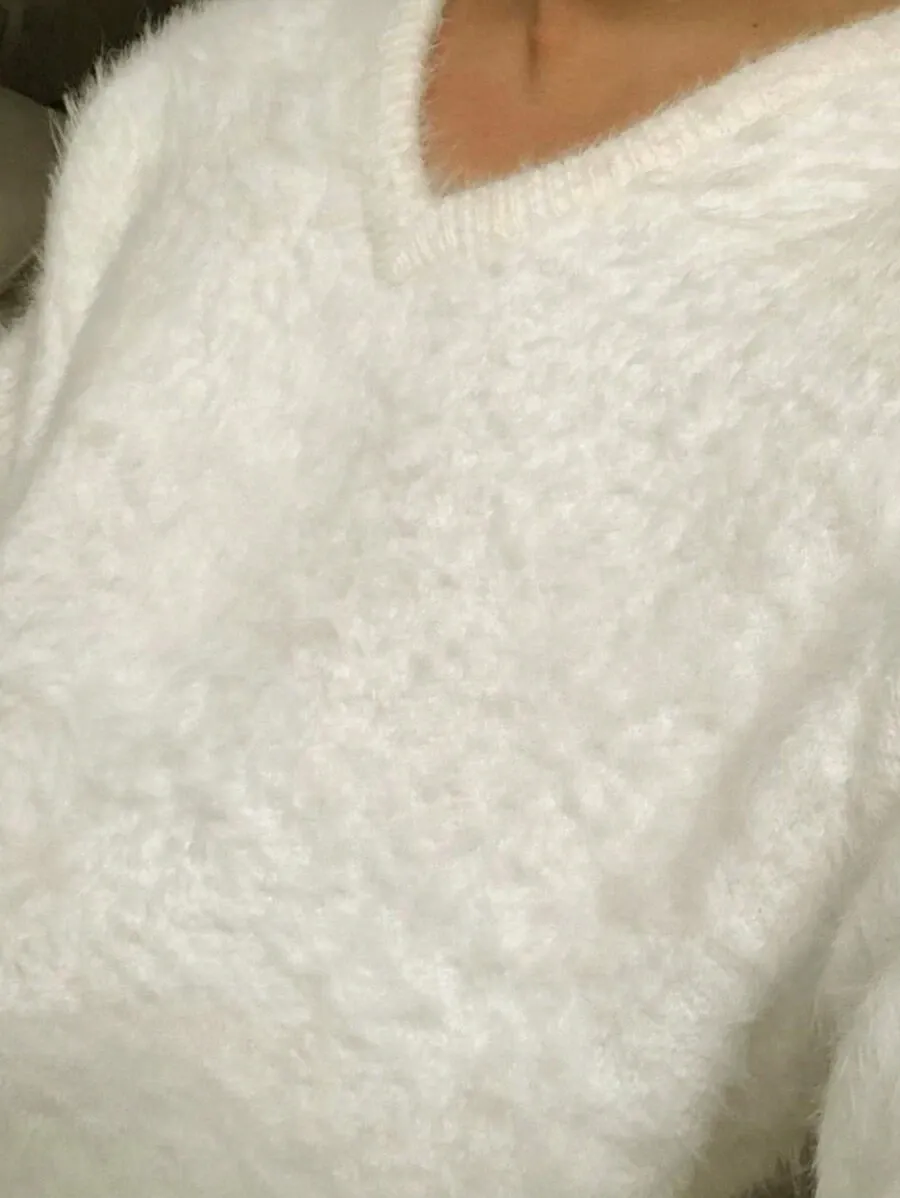 ゆったり カジュアル ユニセックス ニットセーター ルーズ Vネック