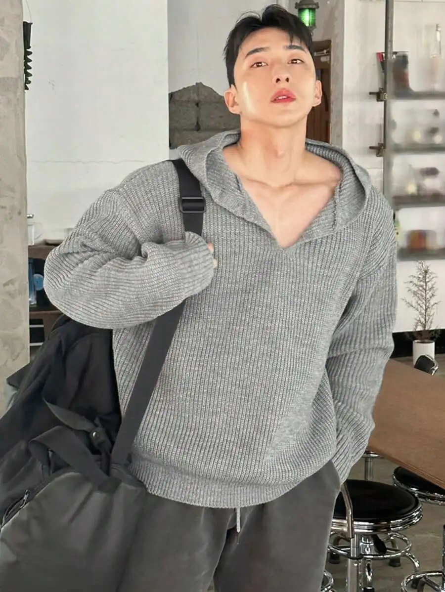 メンズ グレー カジュアル セーター