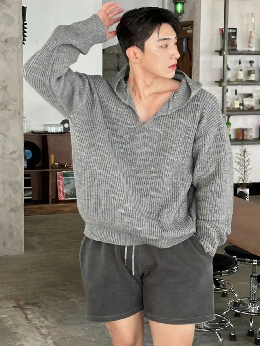 メンズ グレー カジュアル セーター