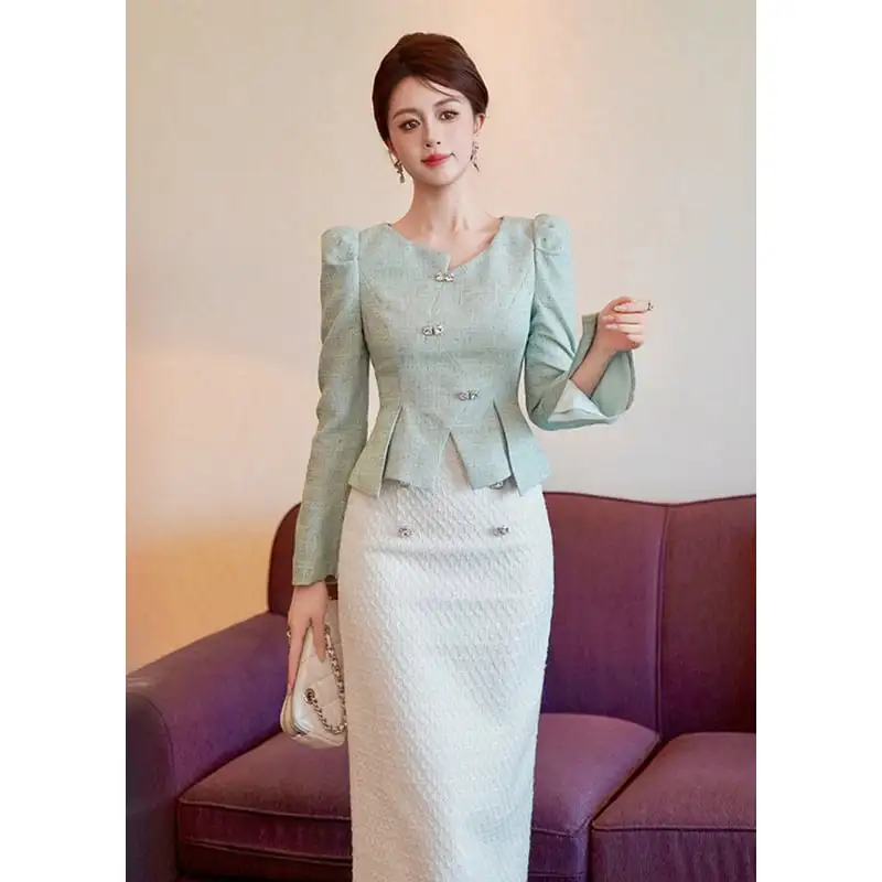 トップス スピーカースリーブ スリット 長袖 エレガント