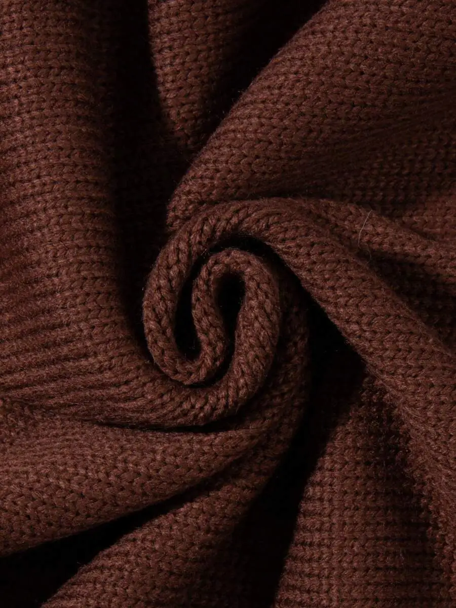 ユニセックス ストリート ロングスリーブ クルーネック プルオーバー セーター