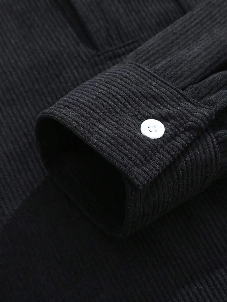 長袖 ポロシャツ カジュアル ルーズ フィット 無地 プルオーバー  トップス