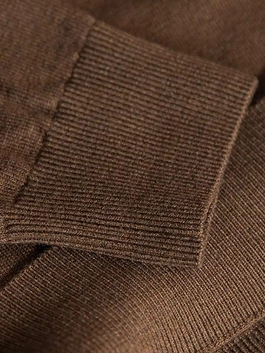 無地 カジュアル タートルネック 長袖 プルオーバー セーター