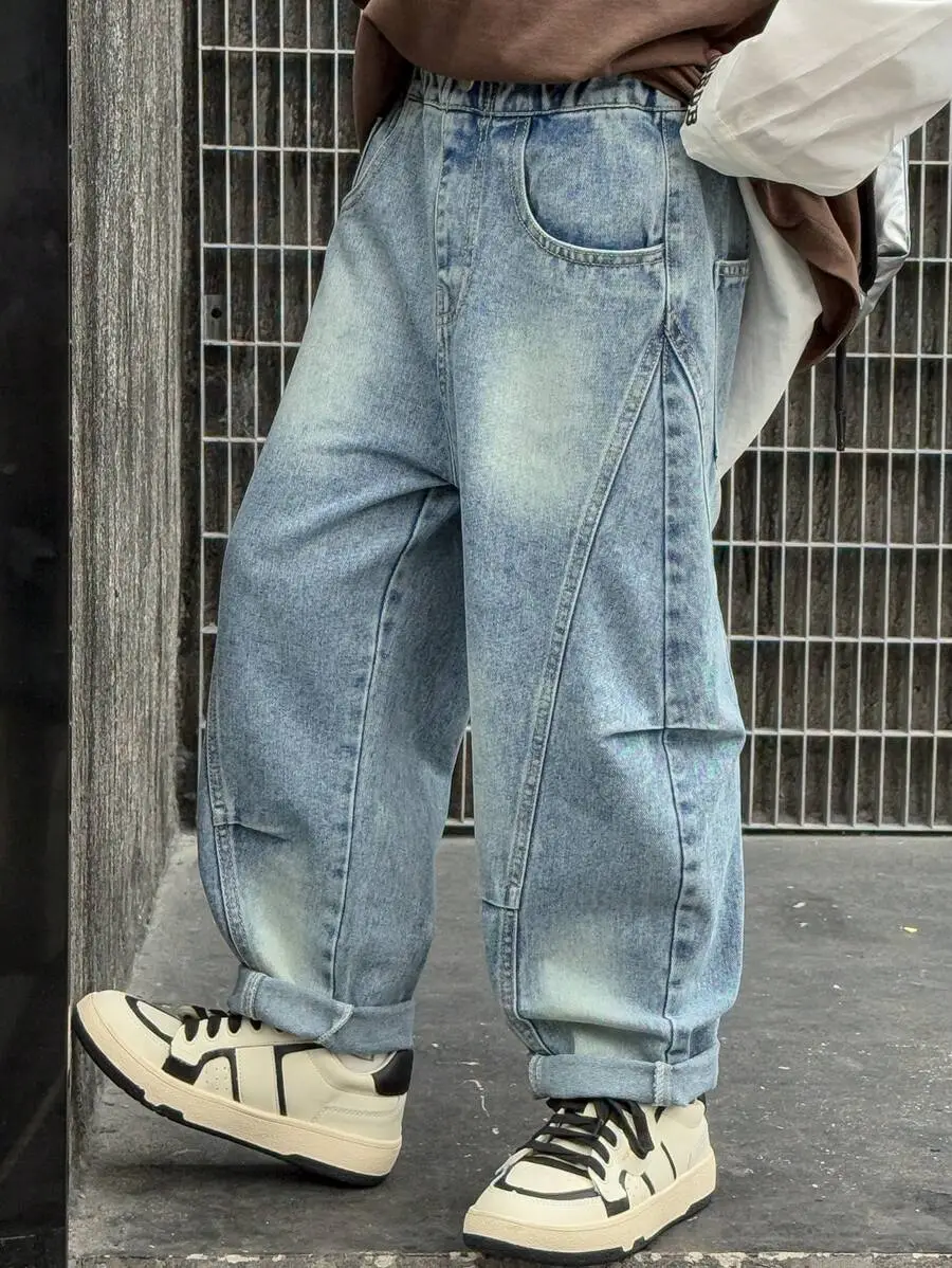 大注目 カジュアル ウォッシュ デニムジーンズ