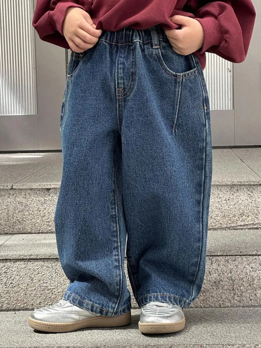 履きやすい 合わせやすい トレンド ルーズ デニムジーンズ