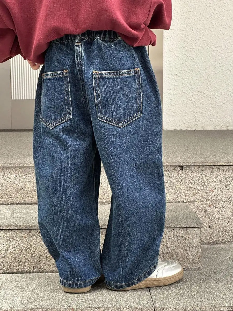 履きやすい 合わせやすい トレンド ルーズ デニムジーンズ