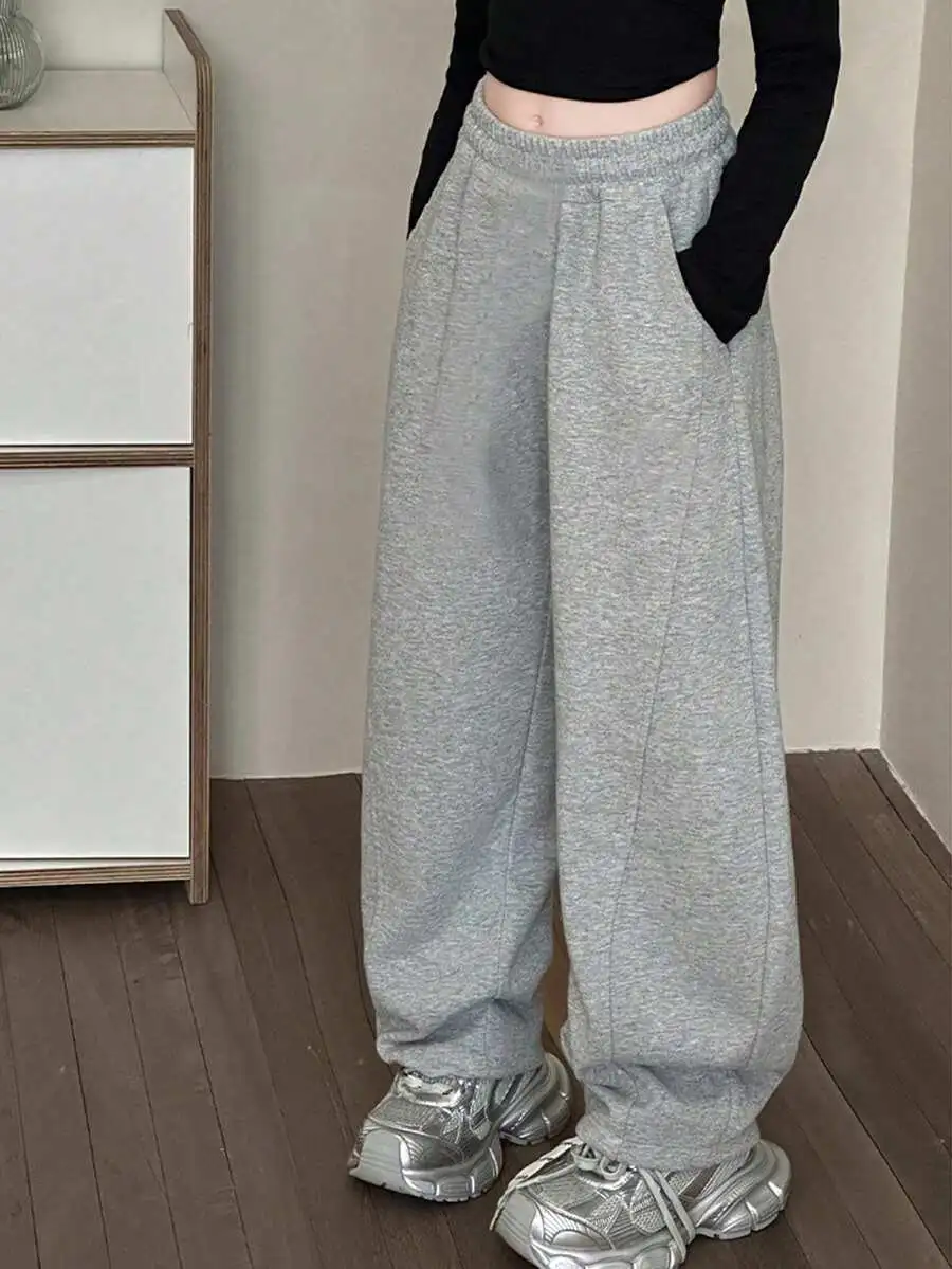 ワイドレッグ スウェットパンツ カジュアル スポーツ 合わせやすい