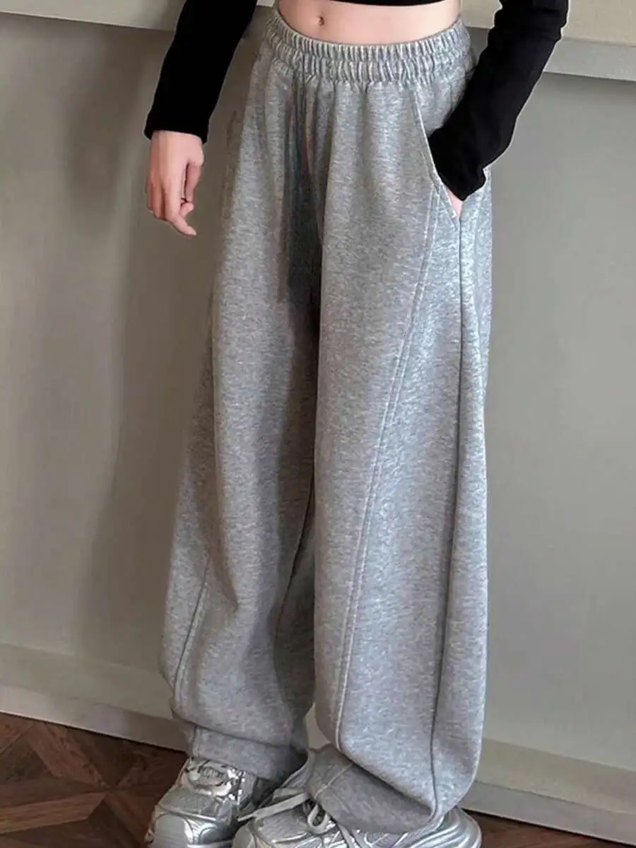 ワイドレッグ スウェットパンツ カジュアル スポーツ 合わせやすい