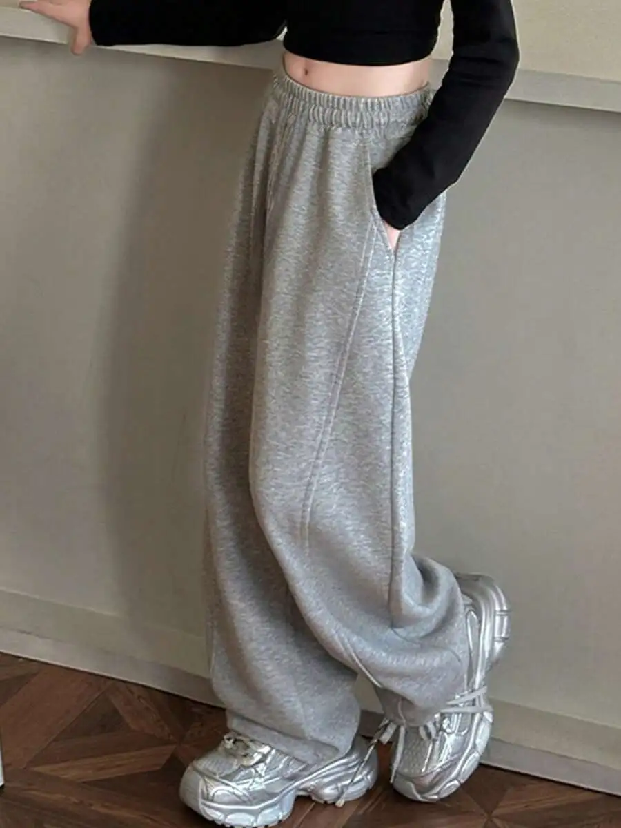 ワイドレッグ スウェットパンツ カジュアル スポーツ 合わせやすい